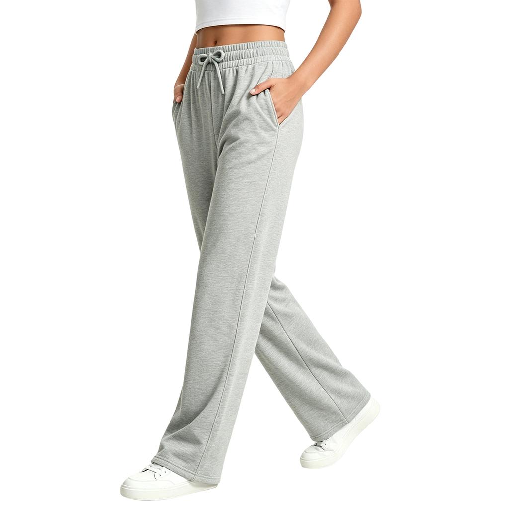 Women's -Lined Loose Fit Sweatpants with Drawstring Waist and Pockets for Daily Wear