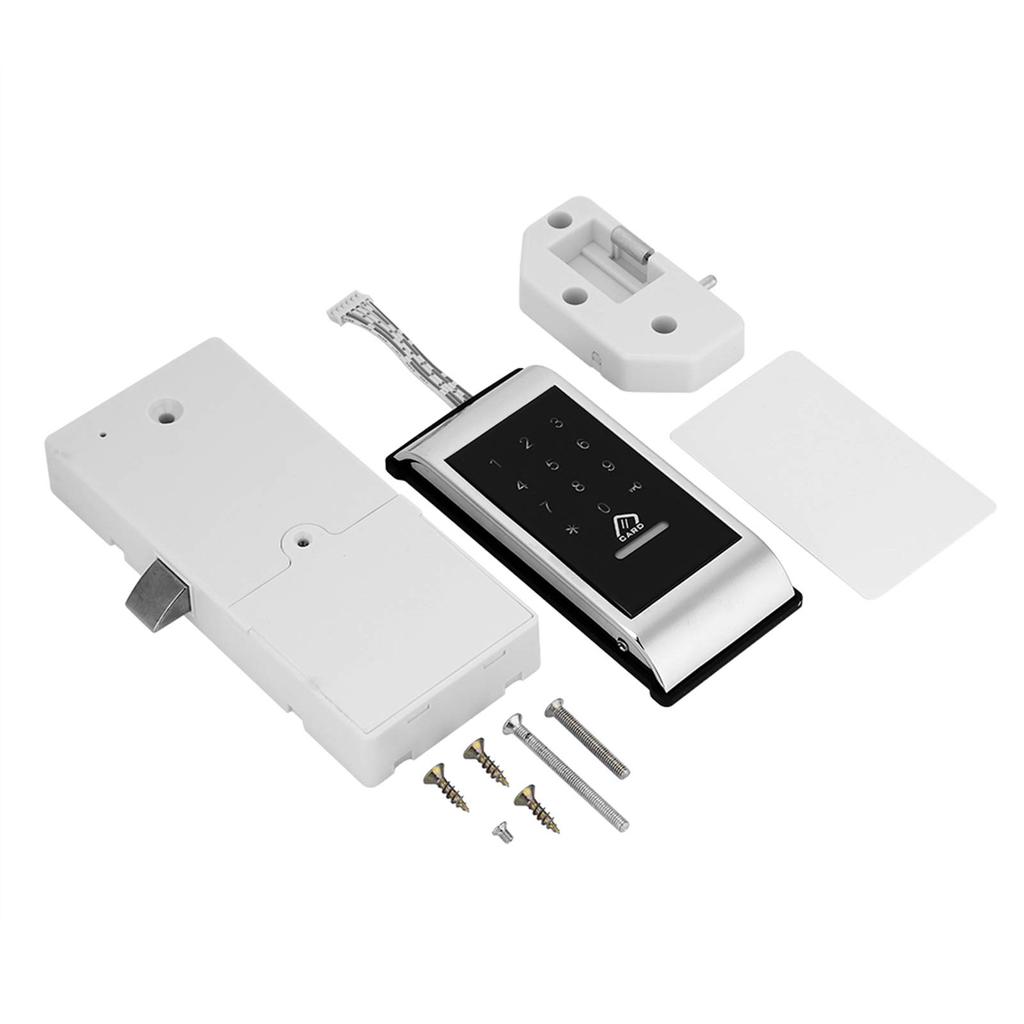 Touch Button Door Lock, Digital Lock, Electronic Lock, Touch Password Key Unlock, PIN Code, Security, Home, Office, Factory, Apartment (Silver)