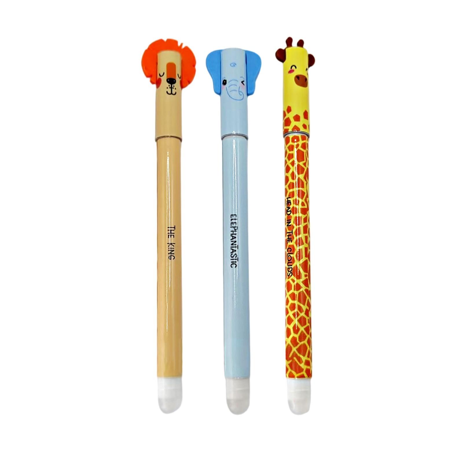 

Стираемые гелевые ручки, стираемые ручки с рисунком животных для обучения и письма детей 3 мл One Size