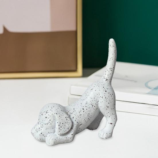 Dog Stretching Ring Holder Cute Dachshund Dog Tail Ring Organizer Resin Puppy Jewelry Holder for Desk Bedroom Decor Gift for Dog Lovers