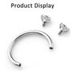 Zirkonia Edelstahl Hufeisen Hoop Multifunktionaler Klemmring für Nase Daith Lippe Augenbraue Ohrknorpel
