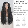 MISS WIG Africa Women Long Kinky Curly Natural Black Wig Without Bangs Synthetic Fiber Deep Curly Black Wig