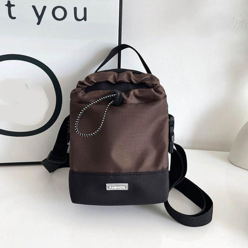Nylon Phone Bag Lightweight Women Crossbody Bag Leisure Drawstring Shoulder Bag  Daily