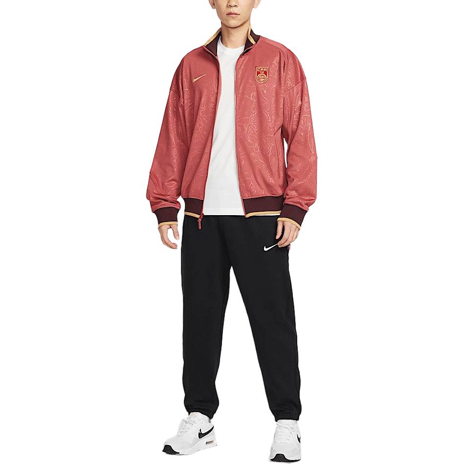 Nike Dri FitAcademy SS25 Pro Anthem Jacket Men's Canyon Rust Orange/Bright Burgundy Red/Club Gold FZ9392-691