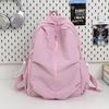 Schoolbag leisure travel backpack simple small fresh student schoolbag niche light solid color backpack spine protection burden reduction