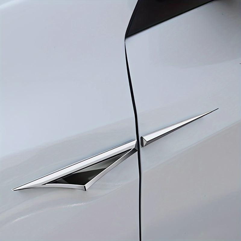 Car Emblems 2pcs Stainless Steel Car Side Conversion Stickers Car Mudguards with Adhesive Backing Universal Car Decals Creative And Cool Car Decals