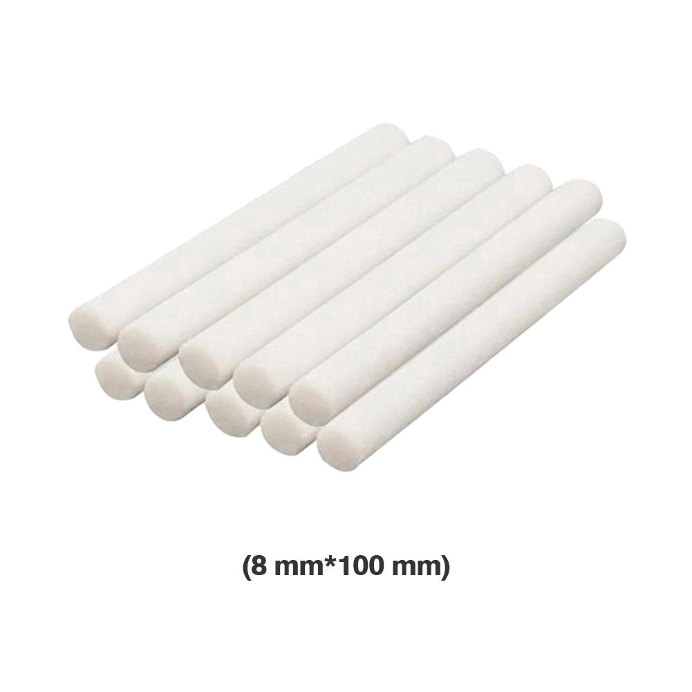 10PCS/Set Humidifier Filter Cotton Core Swab 8mmx80mm/90mm/100mm Cotton Sponge Stick Air Purify Humidifier Aroma Diffuser Filter