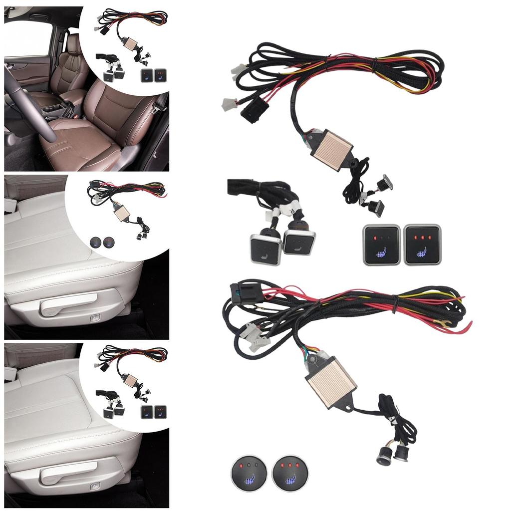 Pannello Interruttore Riscaldamento Sedile Auto Universale Controllo Riscaldamento Regolabile a Tre Marce per Sedili Doppi con Installazione Semplice per