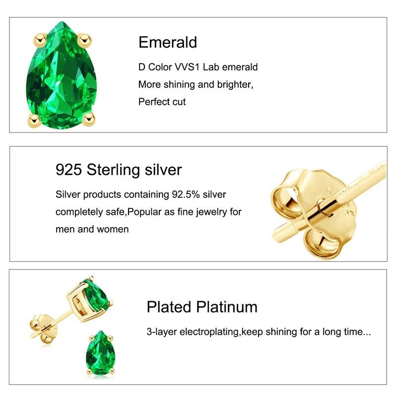 Diaspore Taş Saplama Küpe Kadınlar için 925 Ayar Gümüş Tanzanit Zümrüt Kaplama 18 K Sarı Altın Küpe Güzel Takı Hediye