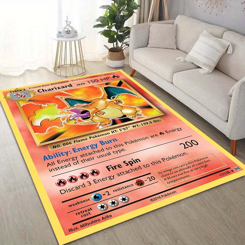 15 Sizes Pokémon Cards Charizard Printing Carpet for Living Room Bedroom Kid's Room Home Decor Area Rug Sofa Cloakroom Mat