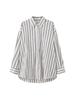 Louvre Spring Korean Fashion Striped Loose Casual Women's Top