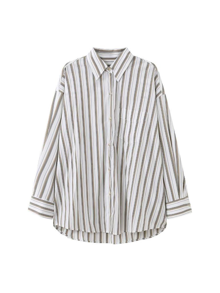 Louvre Spring Korean Fashion Striped Loose Casual Women's Top