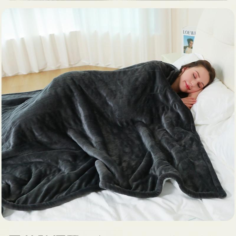 Double Layer Heating Blankets Intelligent Thermostat Heating Blanket Napping Sofa Blanket Quickly Heats Up and Keeps Warm Bed Sheets Are Washable