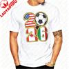 2026 USA Canada Mexico Soccer T-Shirt Cotton Shirt Tribal & Flag Graphic Tee, Ideal Gift for North Football Fans 2026 FIFA World Cup Shirt Streetwear