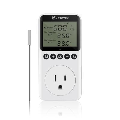 KT3200 Day and Night Plug Electronic Temperature Controller Regulator for Heating and Day and Night Zone Timing for Reptile 3m Waterproof 100V