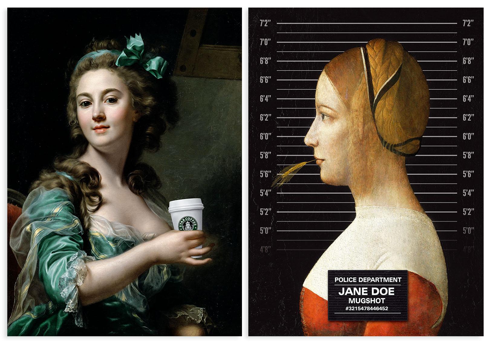 

Zestaw dwóch plakatów kawa mug shot 21x29,7 cm A4