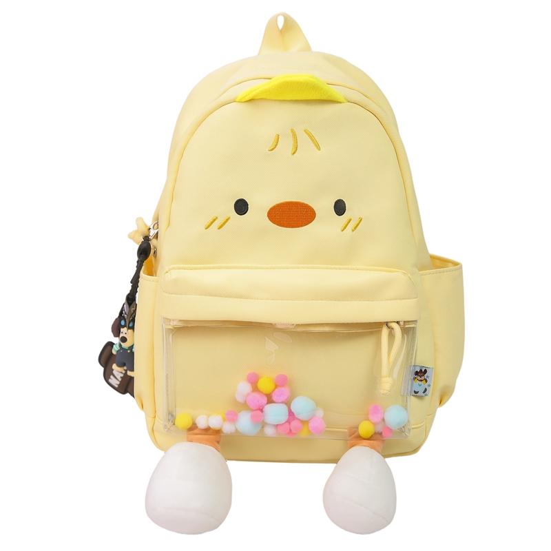

Мультяшный рюкзак-утенок, контрастный цвет, школьный рюкзак, рюкзак большой вместимости жёлтый