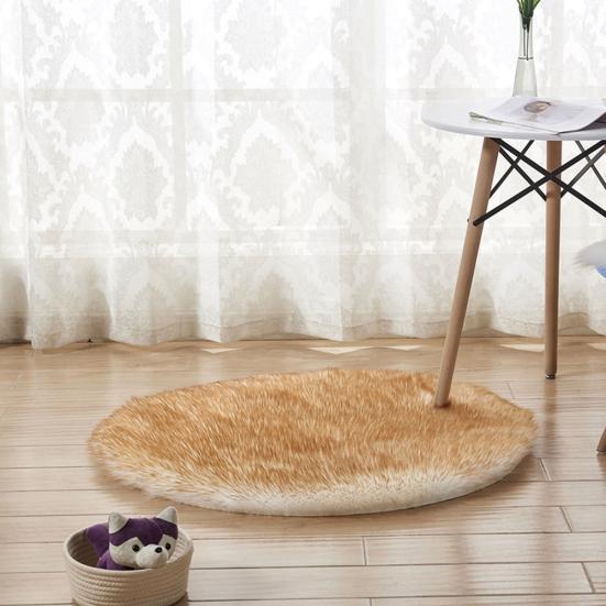 Home Bedroom Floor Round Soft Fluffy Seating Chair Sofa Rug Carpet Cover