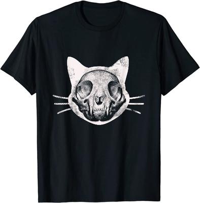 Aesthetic Cat Skull Design Great Premium Tee Unisex T-shirt