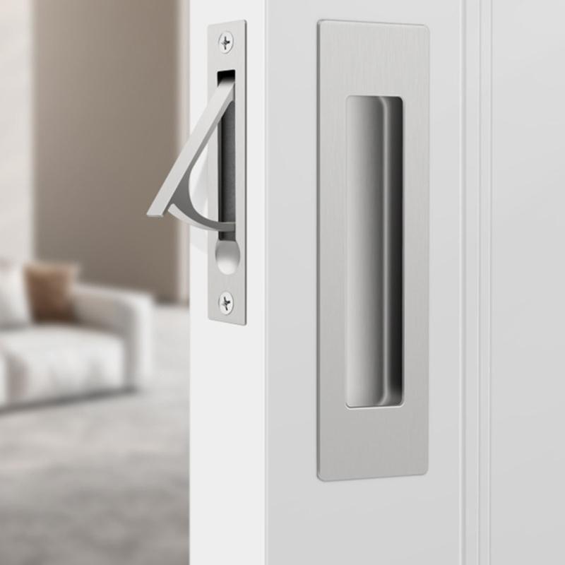 Modern Recessed Cabinet Door Handle Stainless Steel Sliding Door Handle Rustproof Pulls Furniture Hardware Enduring