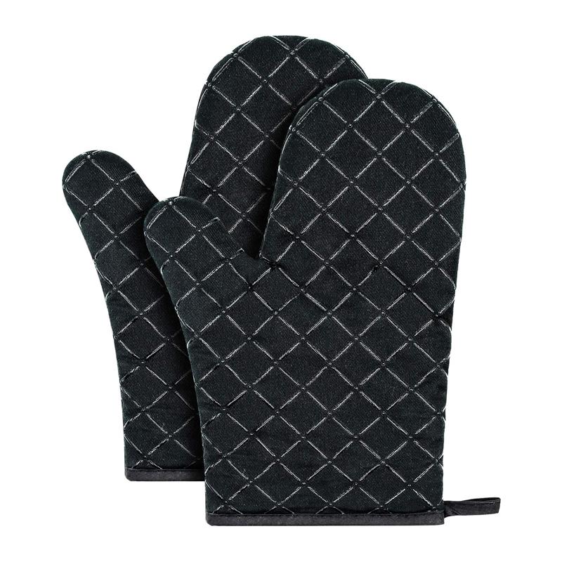 2Pcs Oven Baking Gloves Heat-insulating Oven Mitts Anti-scald Microwave Gloves High Temperature Resistant Kitchen Oven Mitts