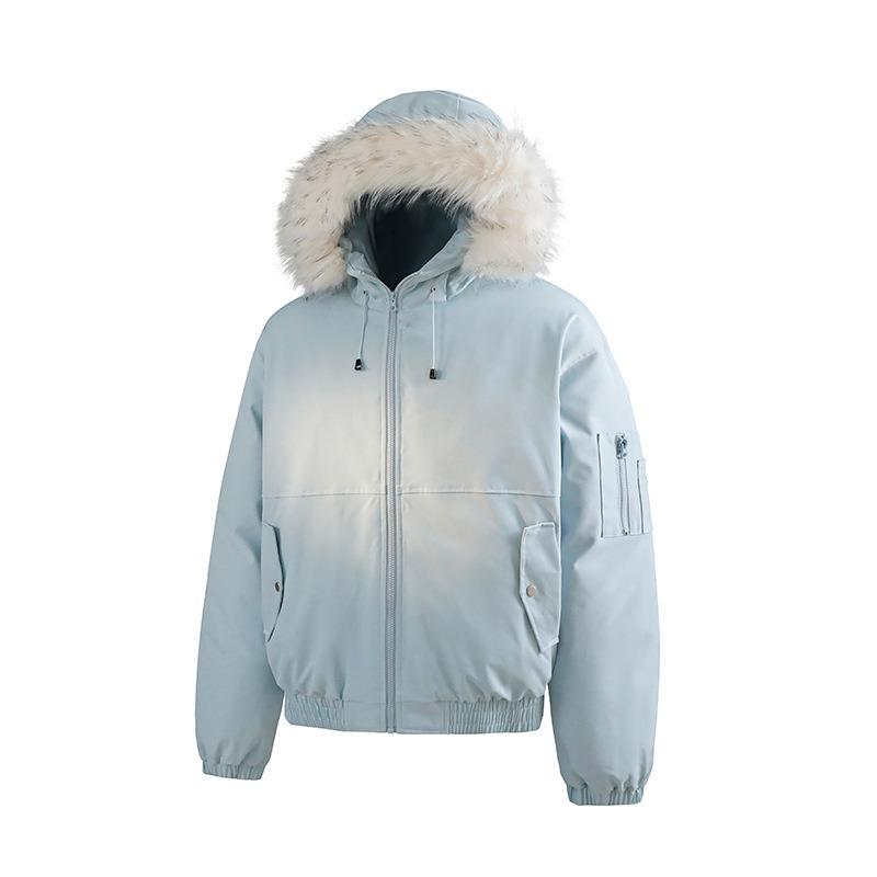 [Zhao Ruth] New Three-proof Cotton-padded Clothes Guochao Winter Big Fur Collar Tooling Parker Cotton Clothes Men