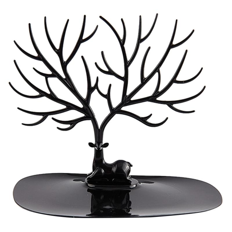 

Black White Pink Red Deer Earrings Necklace Ring Pendant Bracelet Jewelry Cases Display Stand Tray Tree Storage Jewelry 1 чёрный