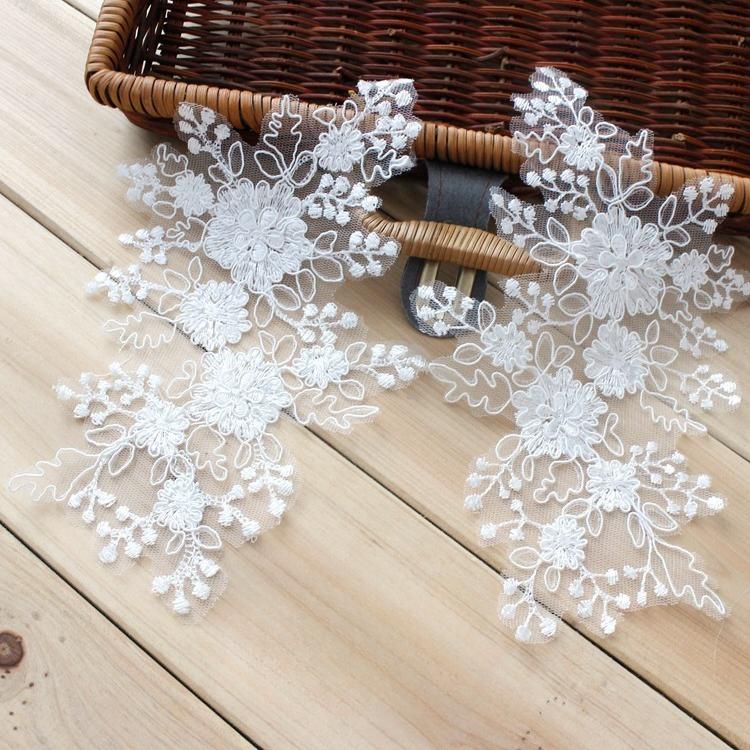 

Embroidery Car Bone Lace Lace Book White, Bridal Headgear Handmade Diy Material, Wedding Dress Decoration Accessories white, one price