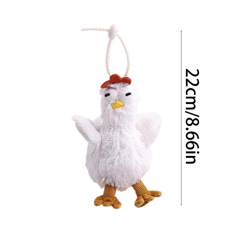 Lovely Chicken Bag Pendant Keychain Chic Keyring Cute Cartoon Keychain Stylish Keychains Accessory for Woman and Man