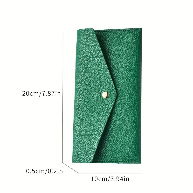 Ladies' handbag, solid color button-closing wallet, envelope-style solid color wild fashion men's wallet with casual style