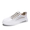 Fashion 2025 Men's New Spring Summer Mesh Shoes Casual Sports Shoes Soft Bottom round Toe Flat Heel Breathable White Trendy Shoes