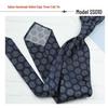Men's Formal Arrow-Shaped Tie - Italian Handmade Rolled Edge, Three-Fold Pleat, Perfect for Weddings & Suits