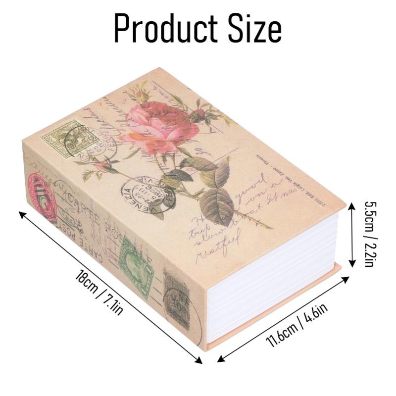 Mini Money Box With Stianless Steel Liner Simulation Book Shaped Safe Case Box For Home Office