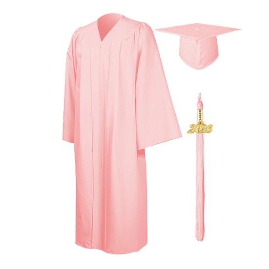 Unisex Matte Graduation Cap And Gown Set with 2026 Year Tassel Charm for Middle School High School College Graduates
