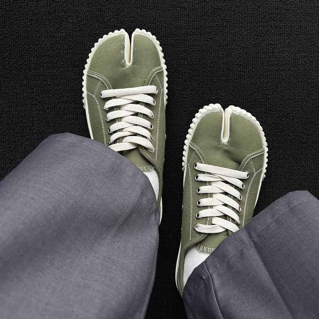 New Casual Split-Toe Shoes Commuter Board Shoes Personalized Cookie Shoes Men'S Retro Classic Fashion
