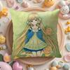 Vintage Anime Chobittsu C-Chobits Pillow Case Sofa Living Room Bedroom Headboard Backrest Cushion Square Cushion