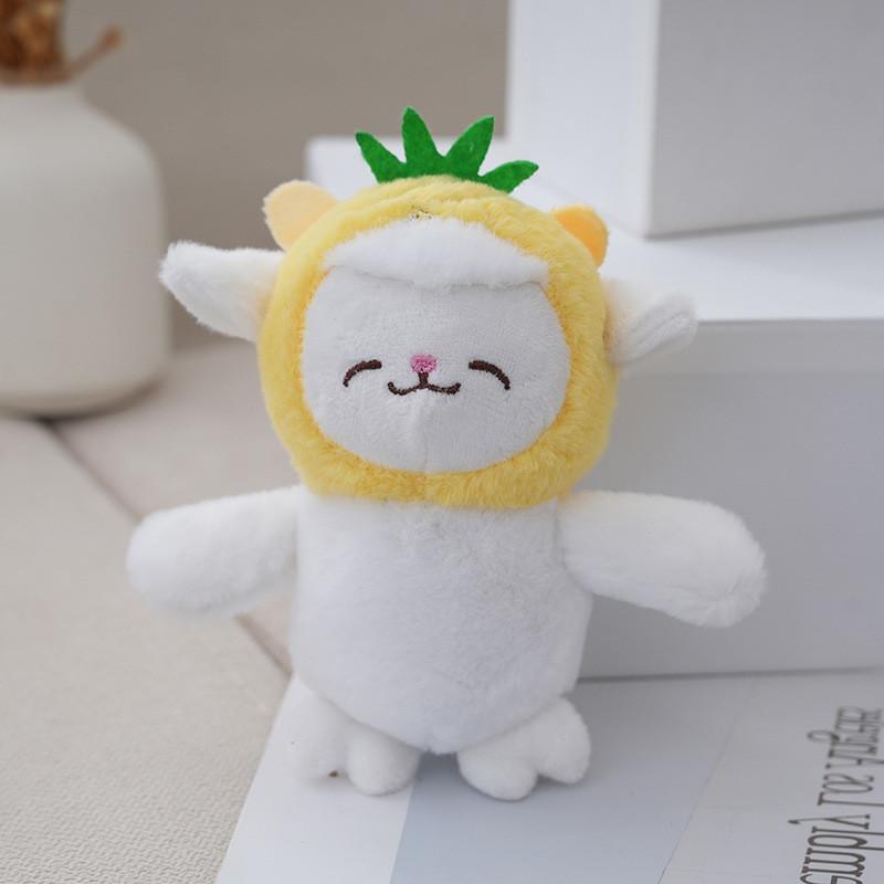 

Adorable Plush Fruit Sheep Keychain Soft Stuffed Animal Doll For Bags And Keys