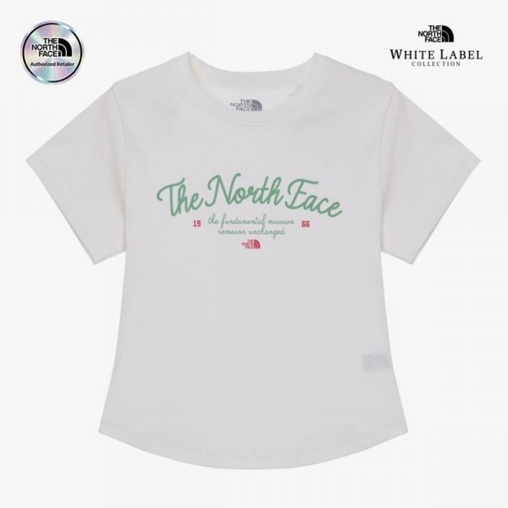 The North Face Women Lettering Short Sleeve Round Tee White Nt7ur33k 80