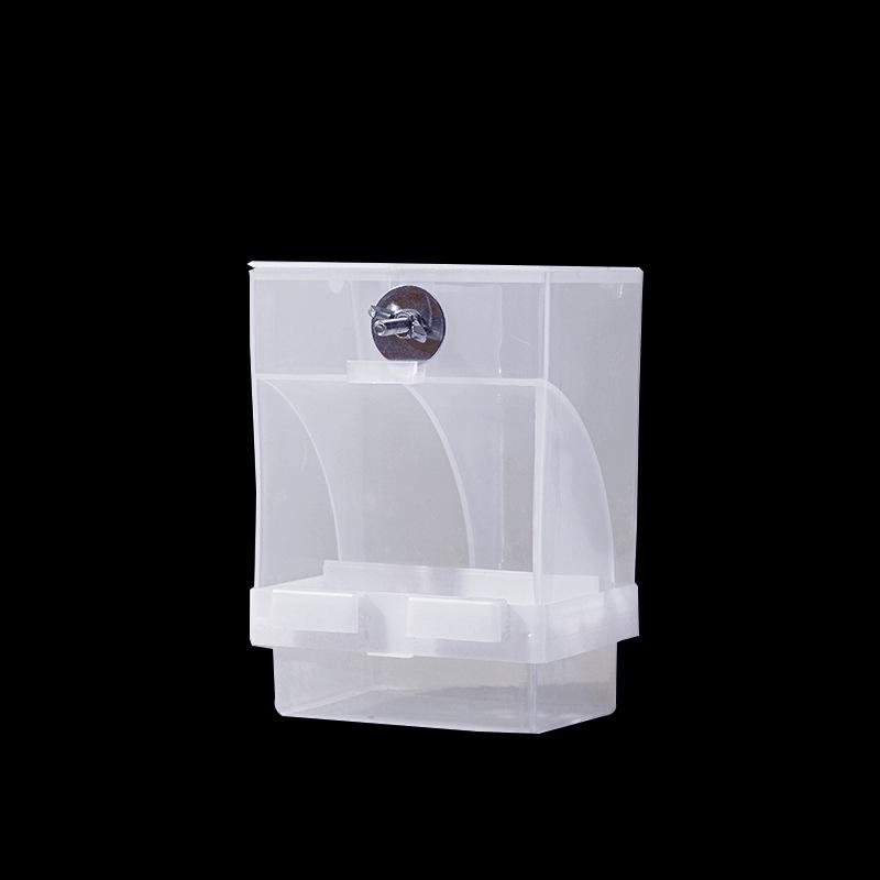 Papageien-Futterspender mit Auslaufschutz und Hülsentrennung für Nymphensittiche