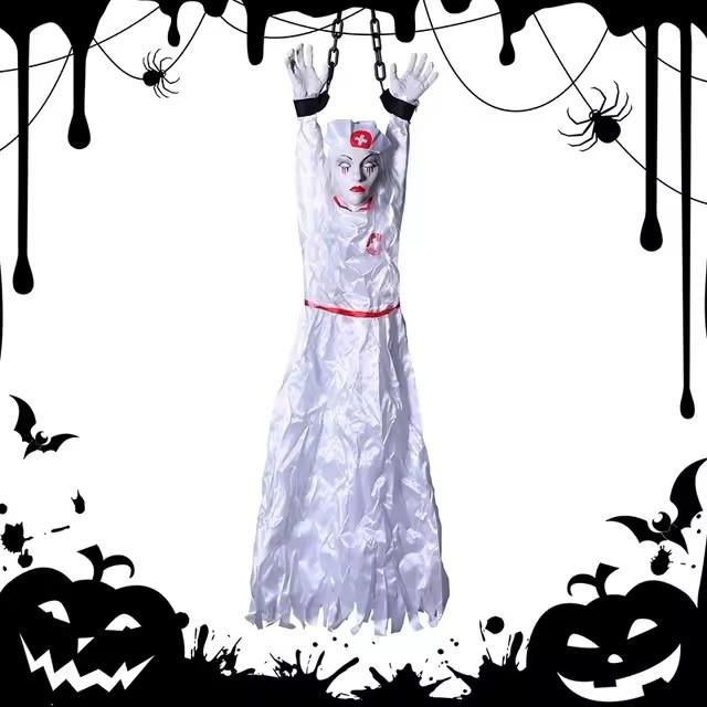 Halloween Decorations Electric Voice-activated Hanging Ghost Clown Hanging Ghost Haunted House Horror Decoration Props