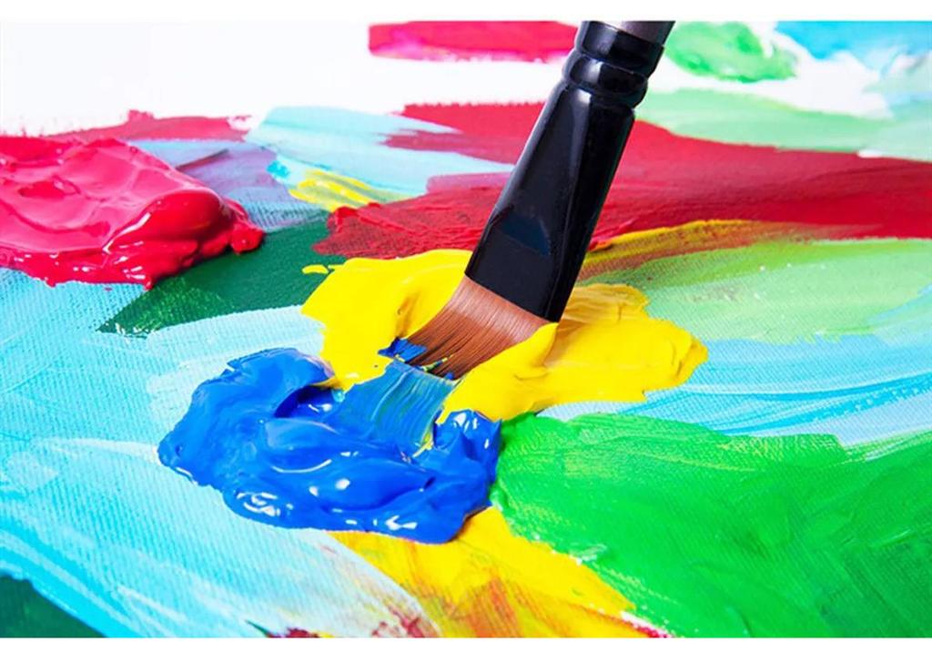 12 Colors/set of DIY Art Painting Paint Professional Acrylic Watercolor Set Ceramic Stone Paints Brush Practical School Supplies