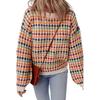 Women's Fashion Multi-color Print Knit Pullover - Autumn 2025 Arrival