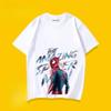 2026 new Summer Official The Amazing SpiderUnisex Brushstroke Print TShirt Unisex Black Cotton Casual Streetwear Tee