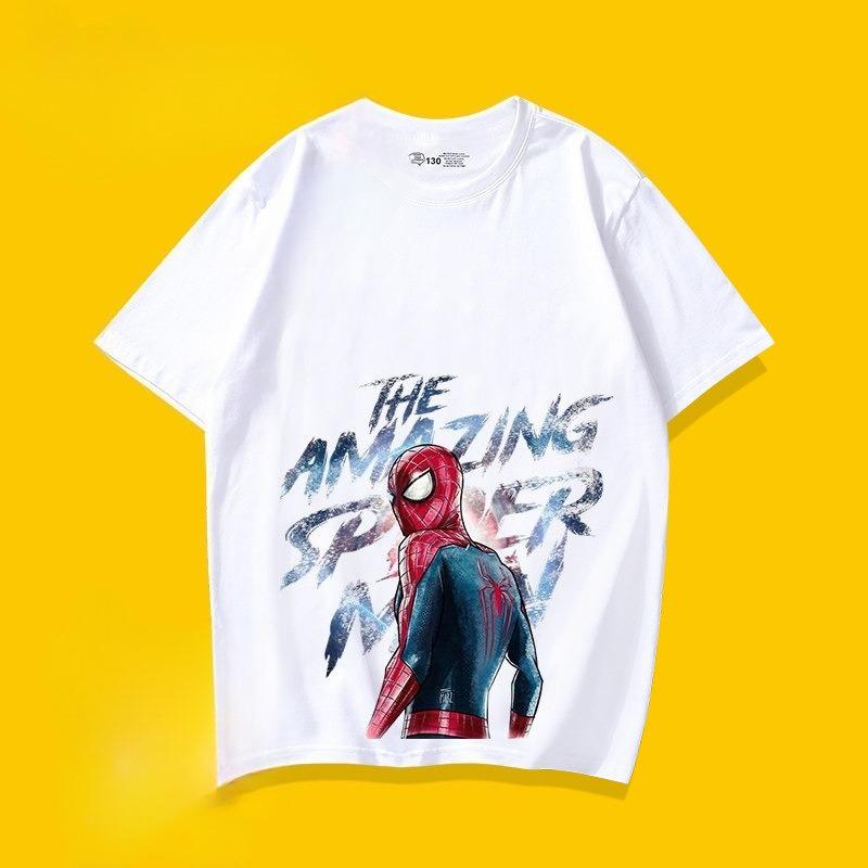2026 new Summer Official The Amazing SpiderUnisex Brushstroke Print TShirt Unisex Black Cotton Casual Streetwear Tee