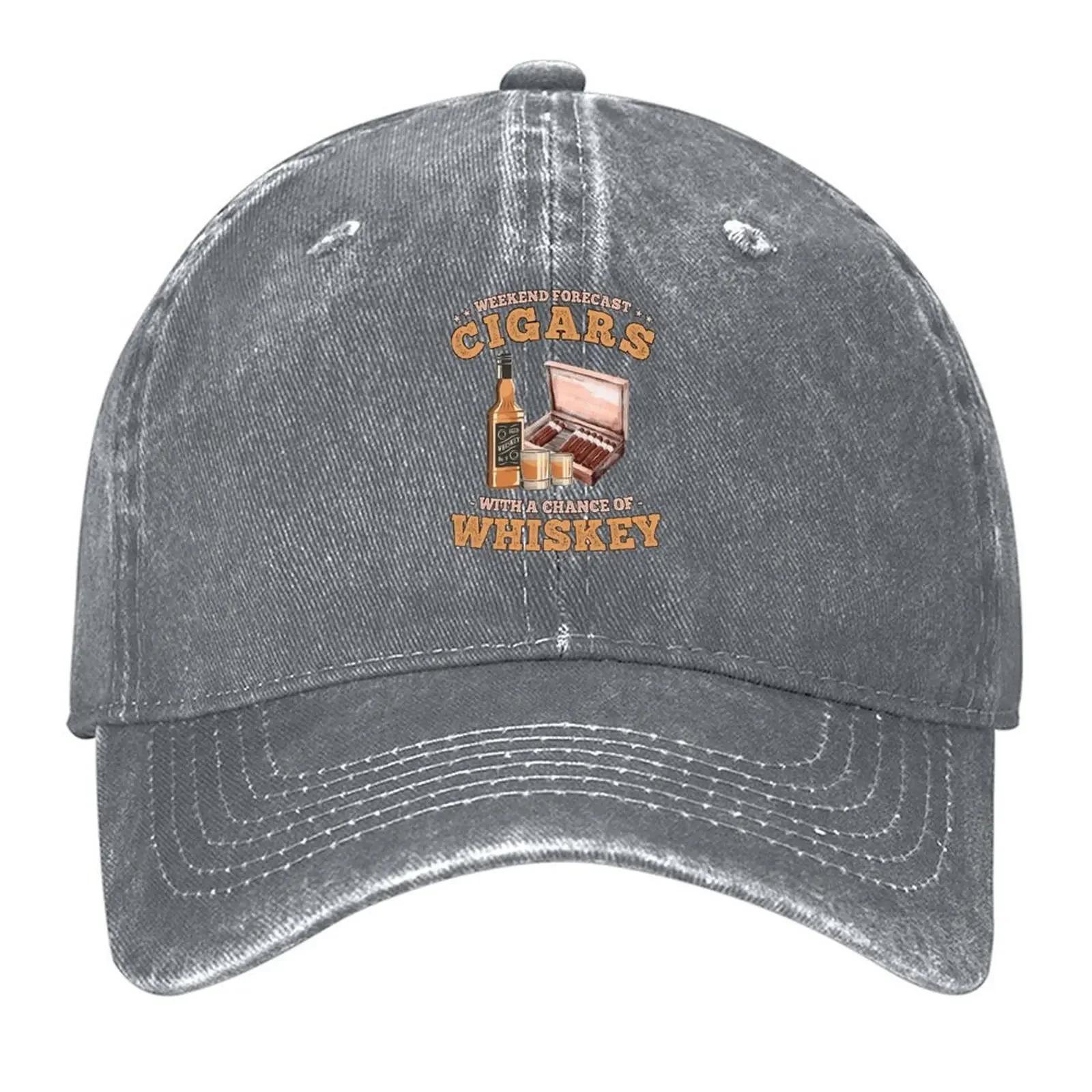 New Weekend Forecast Cigars with a Chance of Whiskey Baseball Cap Fishing cap Golf Hat party Hat luxury Women cap For Unisex Women