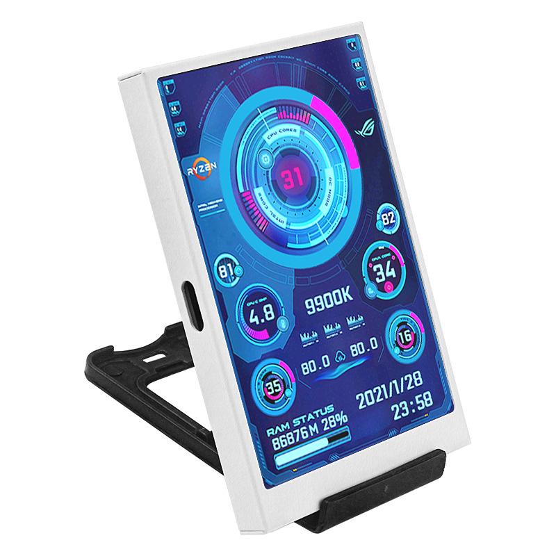 3,5" IPS USB-Display: Temperaturüberwachung, Speicherdatum, Kostenloses AIDA64, Einstellbare Helligkeit, Metalllünette.