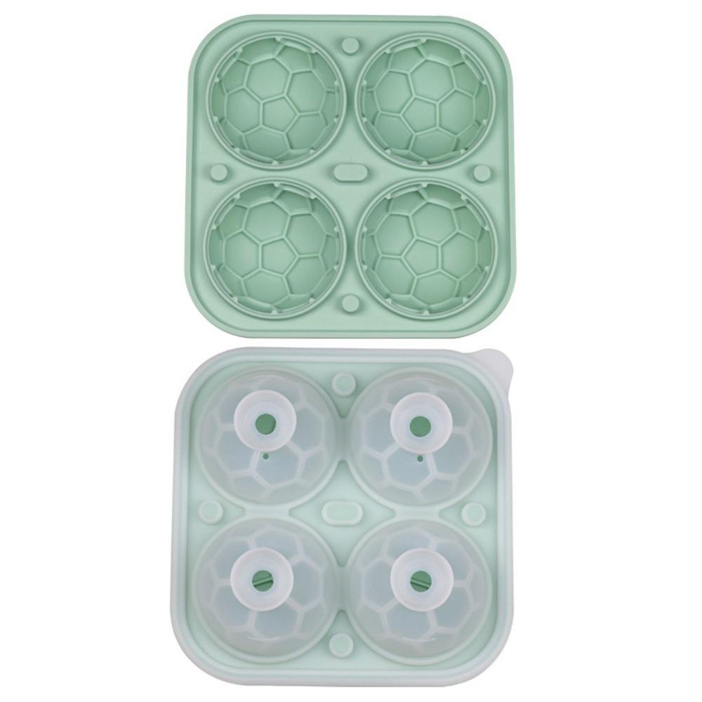 Non-stick Ice Ball Mold Silicone Football Ice Cubes Mold Multi-functional Ice Block Mold Bar