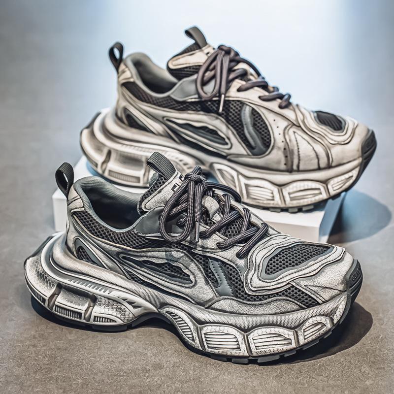 Spring Fashion Street Low-top Dad Shoes Korean Version Men's Outdoor Platform Shoes Student Lace-up Casual Sports Trendy Shoes