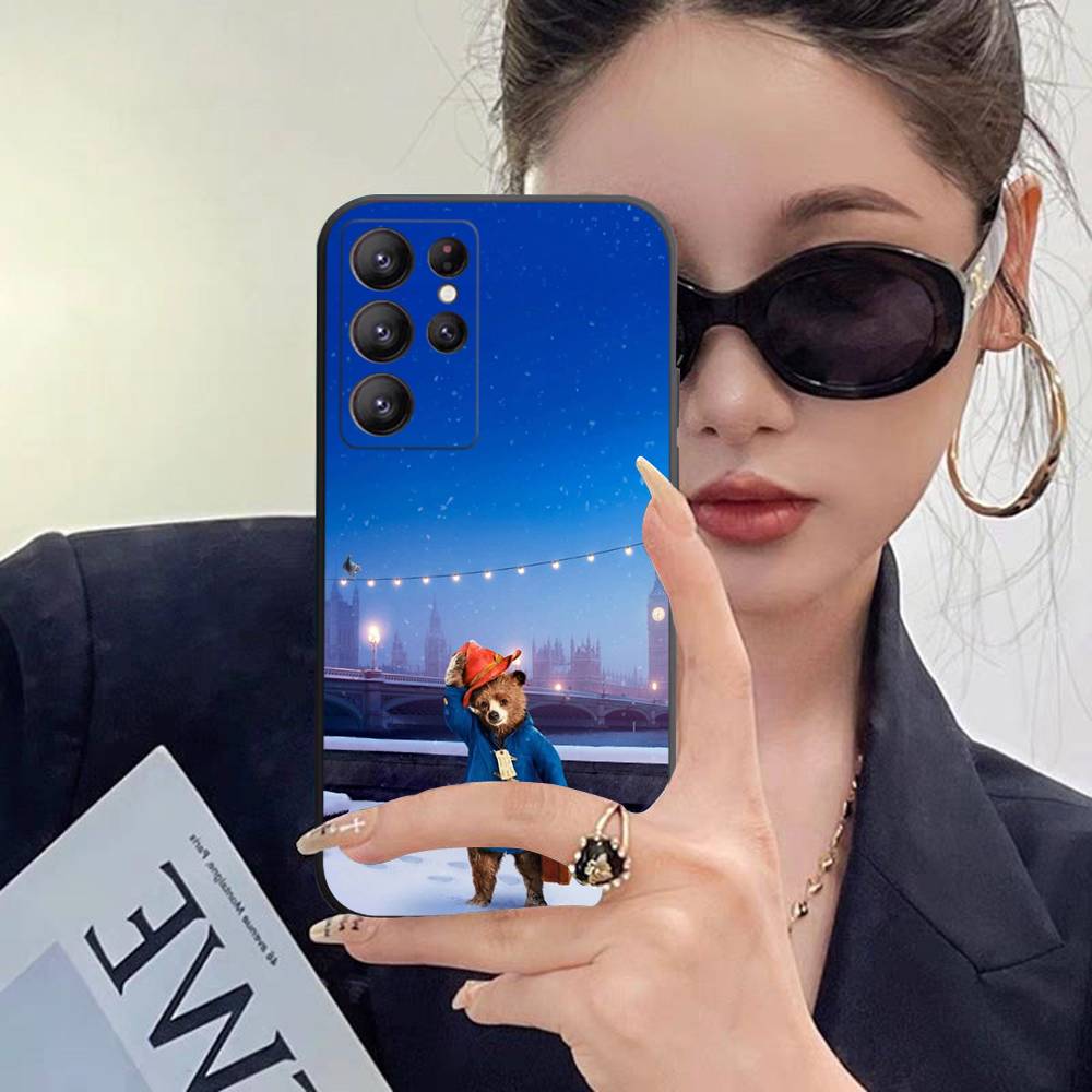 Cute P-Paddington B-BearS Case For Samsung Galaxy Case S25 S23 S22 S21 S30 S20 S10 Ultra Plus FE TPU Soft Cover