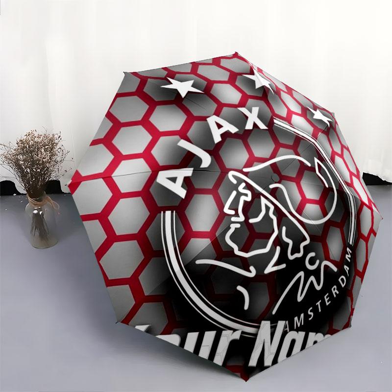 1 PC Automatic Folding Umbrella - AFC Ajax Custom Name Pattern, Portable & Foldable Design with 8 Ribs, Christmas Birthday Gifts
